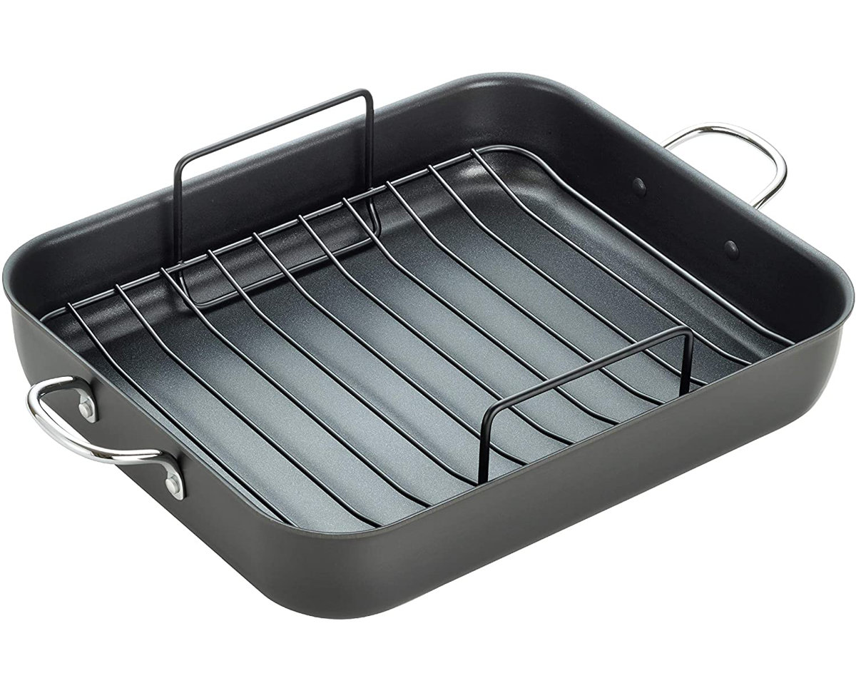 T-fal 14 in. Non-Stick Hard Anodized Aluminum Roasting Pan
